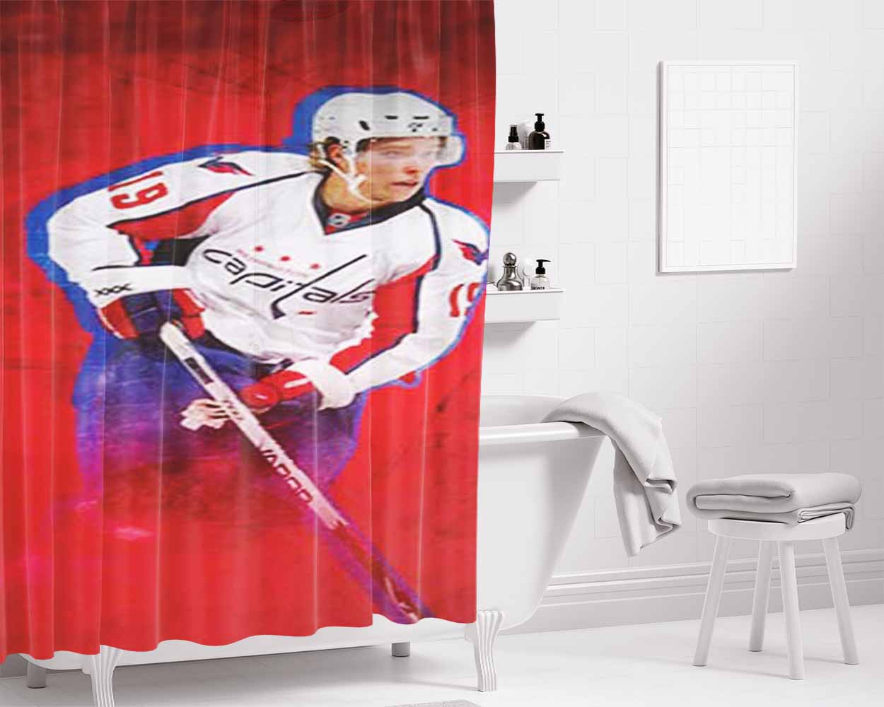 Nicklas Backstrom Bathroom Shower Curtain Fabric Waterproof | 66 X 72 Inch