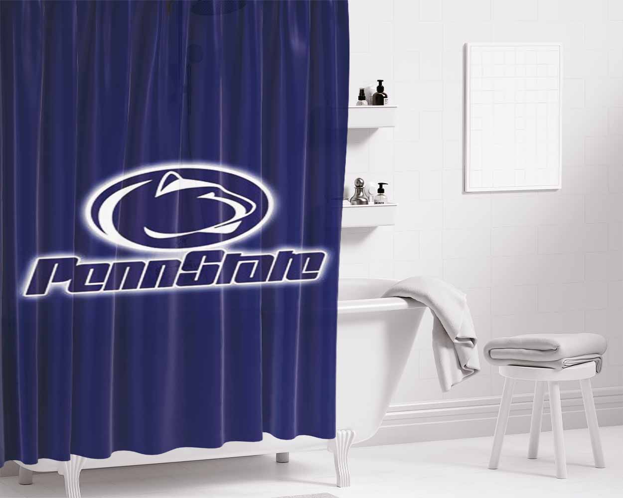 Penn State Bathroom Shower Curtain Fabric Waterproof | 66 X 72 Inch