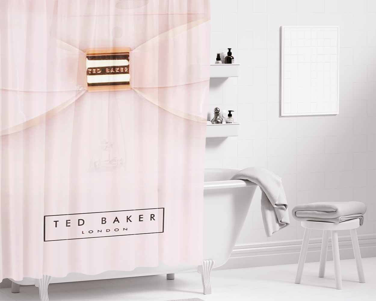 Ted Baker London Bathroom Shower Curtain Fabric Waterproof | 66 X 72 Inch