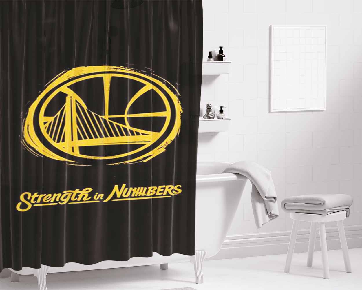 Warriors Strength In Numbers Bathroom Shower Curtain Fabric Waterproof | 66 X 72 Inch