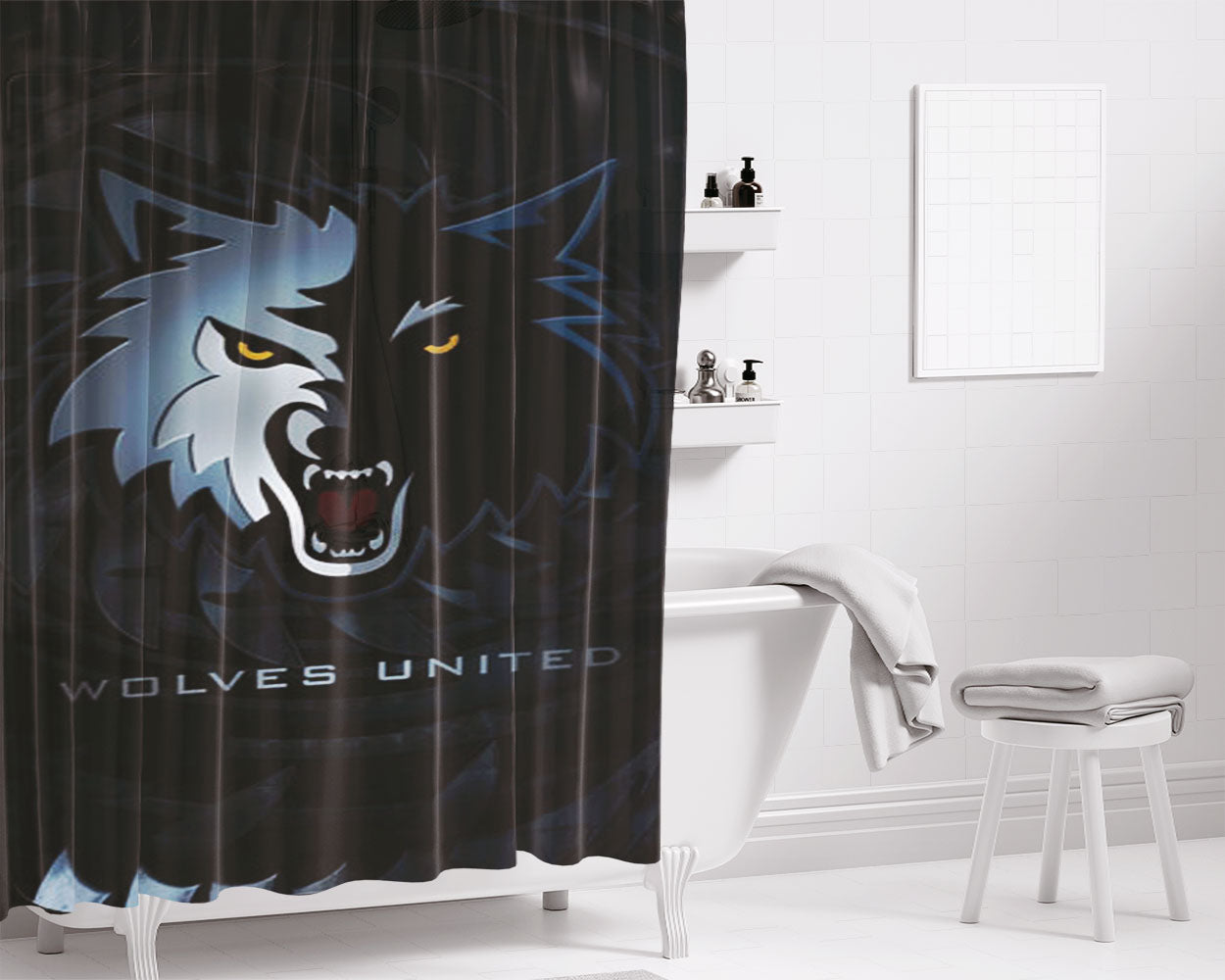 Minnesota Timberwolves United Bathroom Shower Curtain Fabric Waterproof | 66 X 72 Inch
