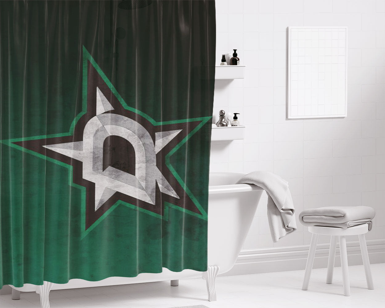 Minnesota Wild Wallpaper Bathroom Shower Curtain Fabric Waterproof | 66 X 72 Inch