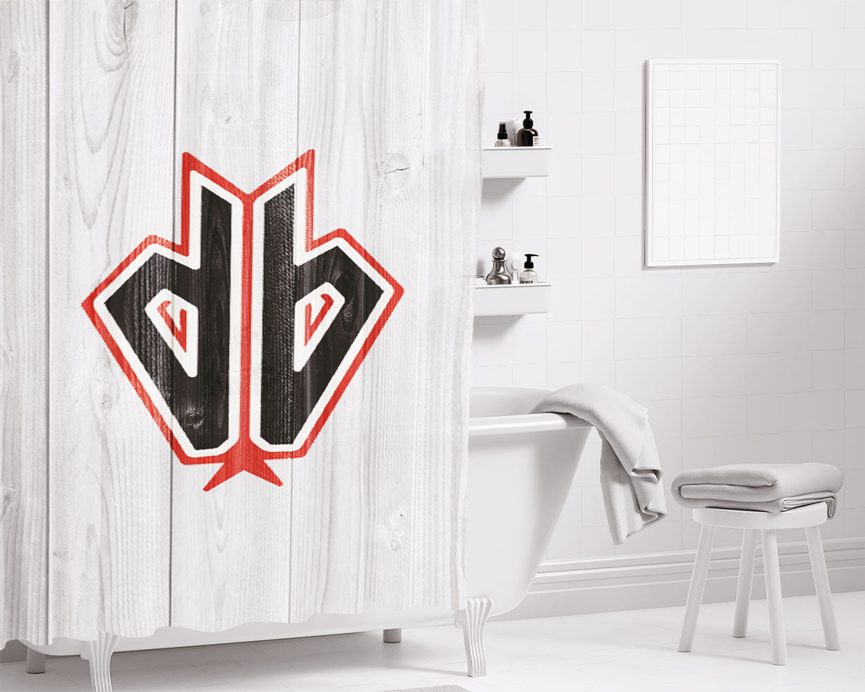 New Arizona Diamondbacks Mlb Logo White Bathroom Shower Curtain Fabric Waterproof | 66 X 72 Inch