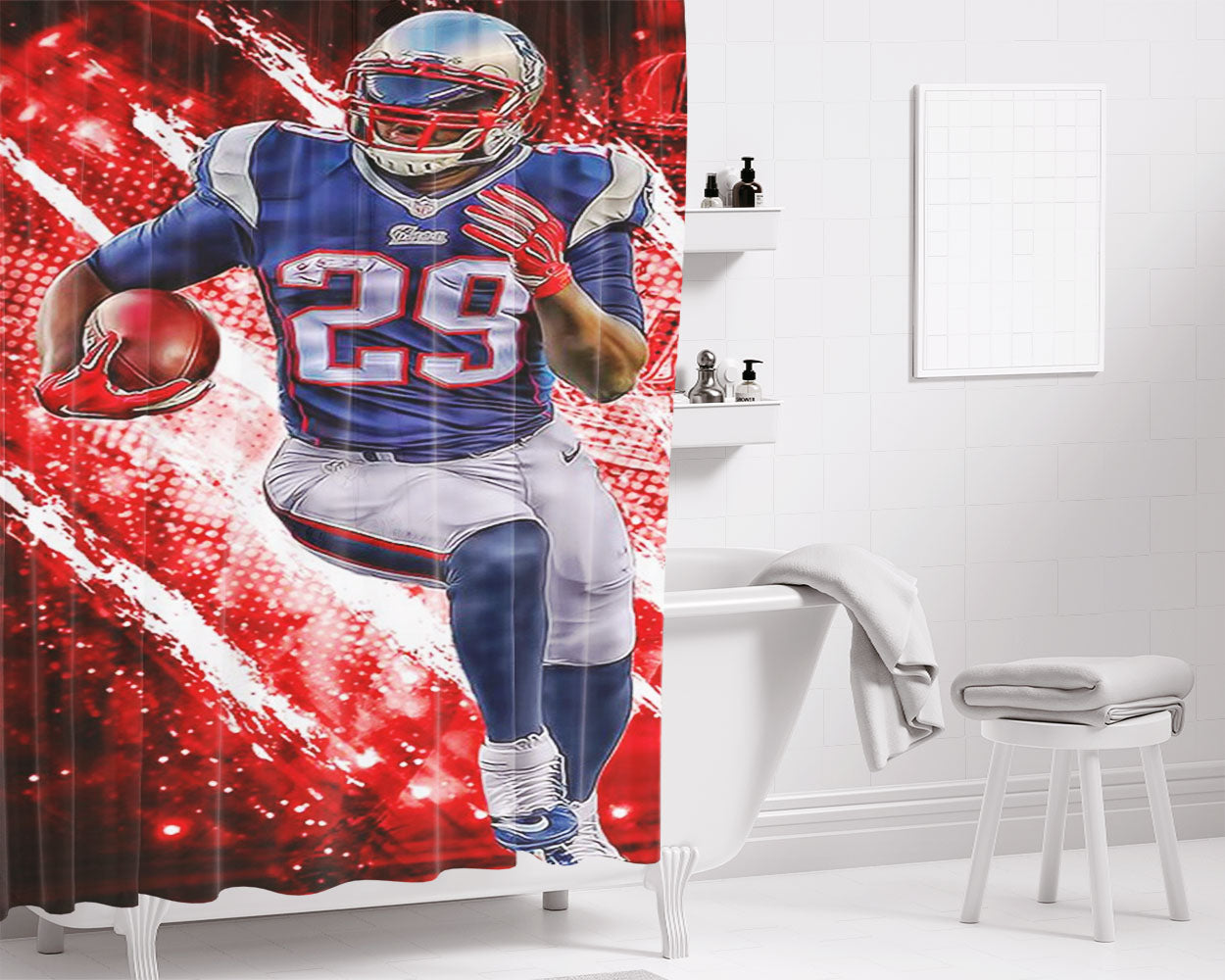 Odell Beckham Jr 29 Bathroom Shower Curtain Fabric Waterproof | 66 X 72 Inch