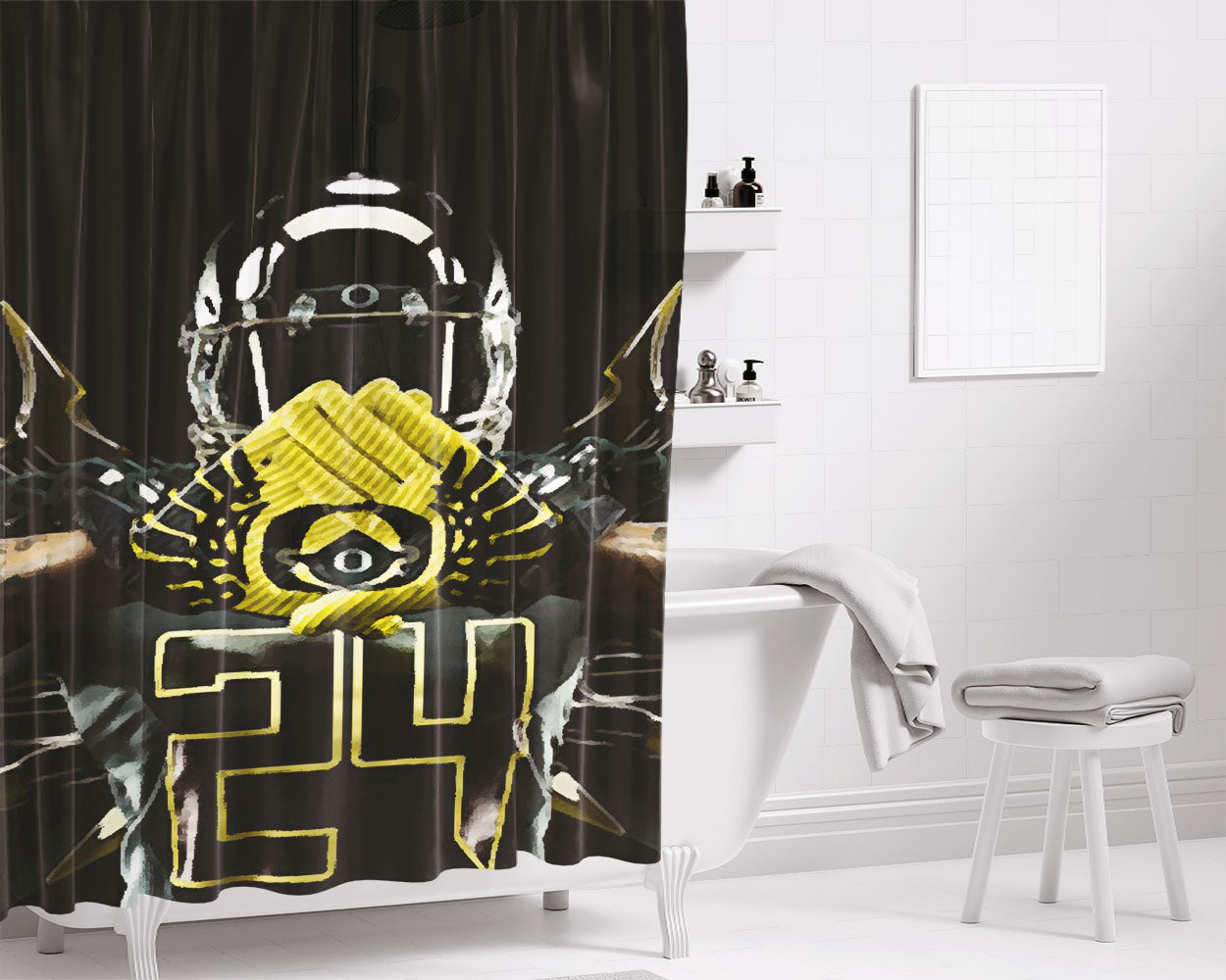 Oregon Ducks Jersey Poster Bathroom Shower Curtain Fabric Waterproof | 66 X 72 Inch