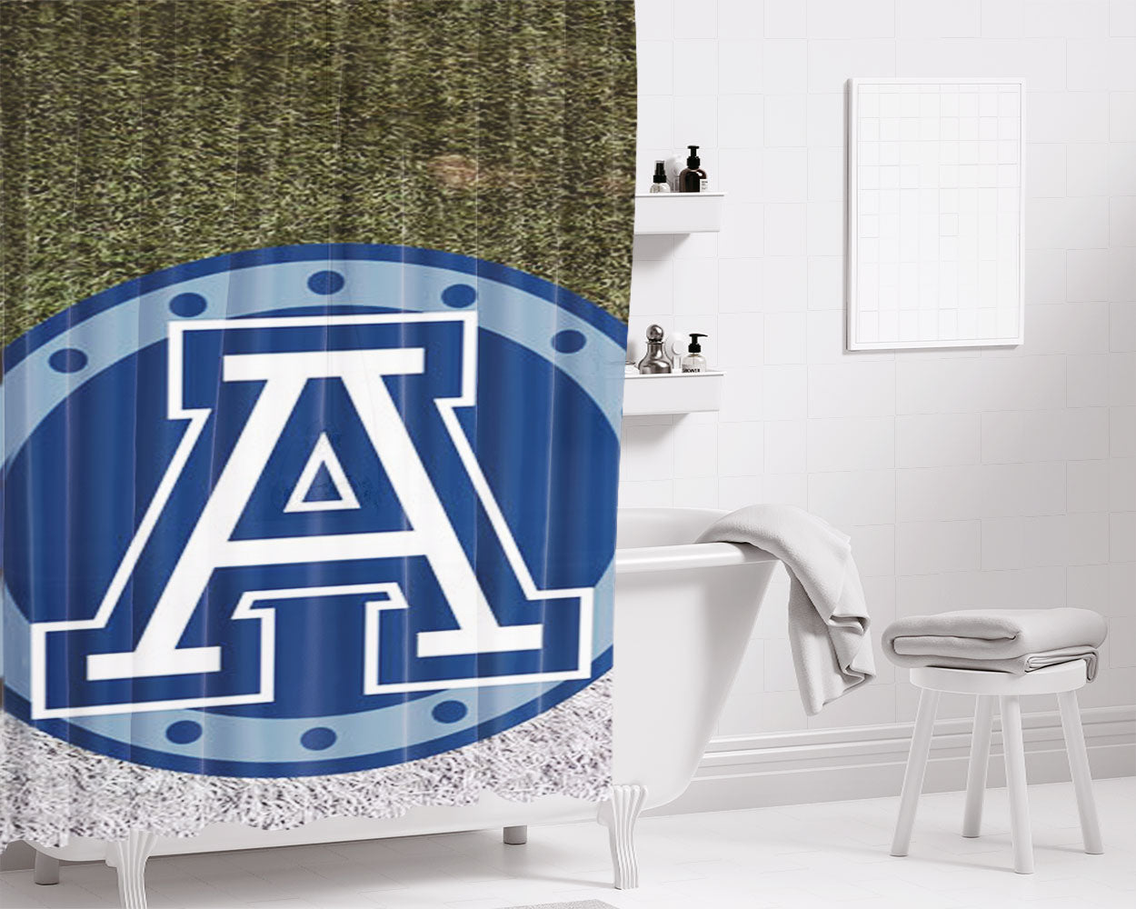 Toronto Argonauts Logo In Field Bathroom Shower Curtain Fabric Waterproof | 66 X 72 Inch