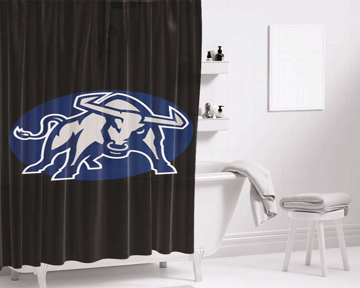 Utah State Aggies New Bathroom Shower Curtain Fabric Waterproof | 66 X 72 Inch