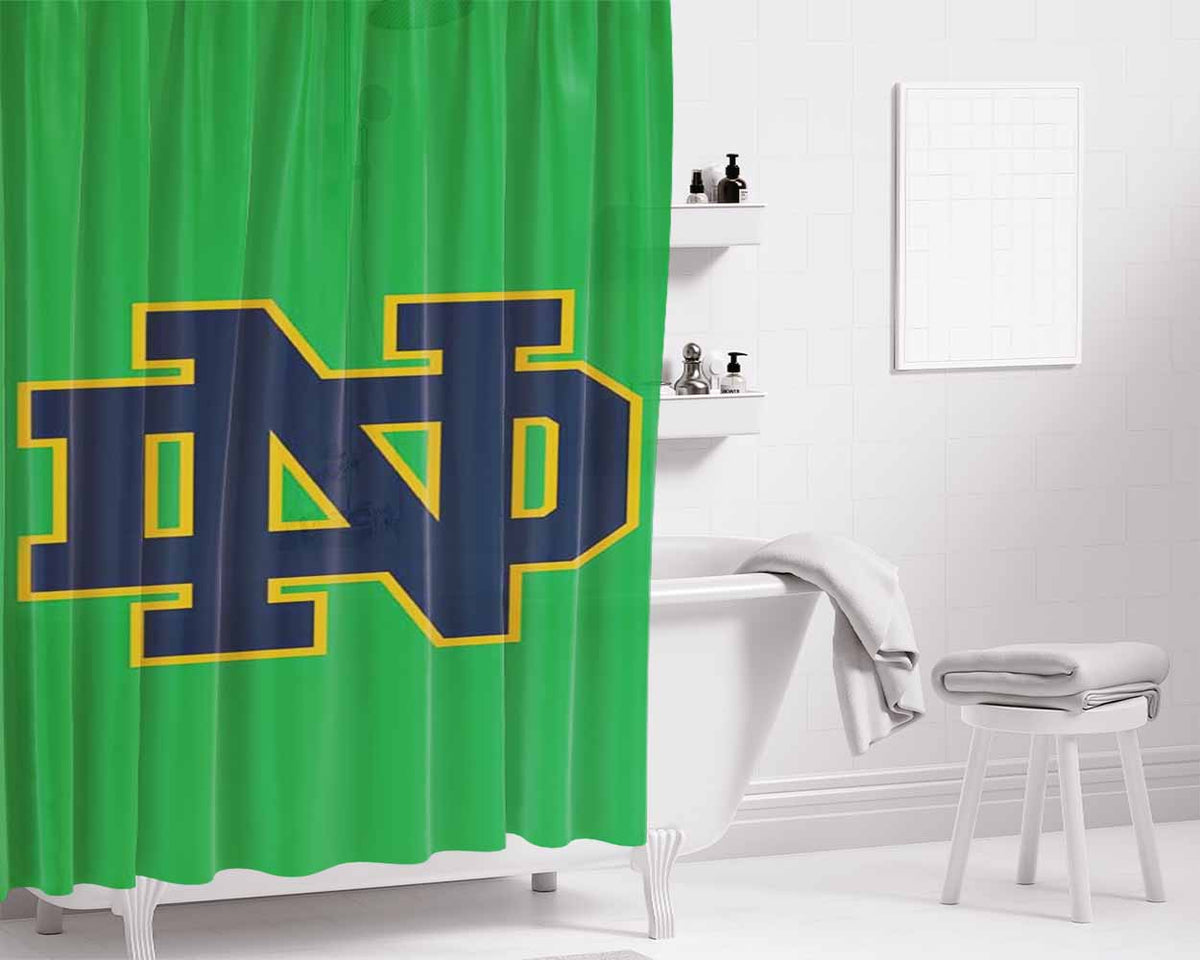 Notre Dame Fighting Irish American Football Rz 1 Bathroom Shower Curtain Fabric Waterproof | 66 X 72 Inch