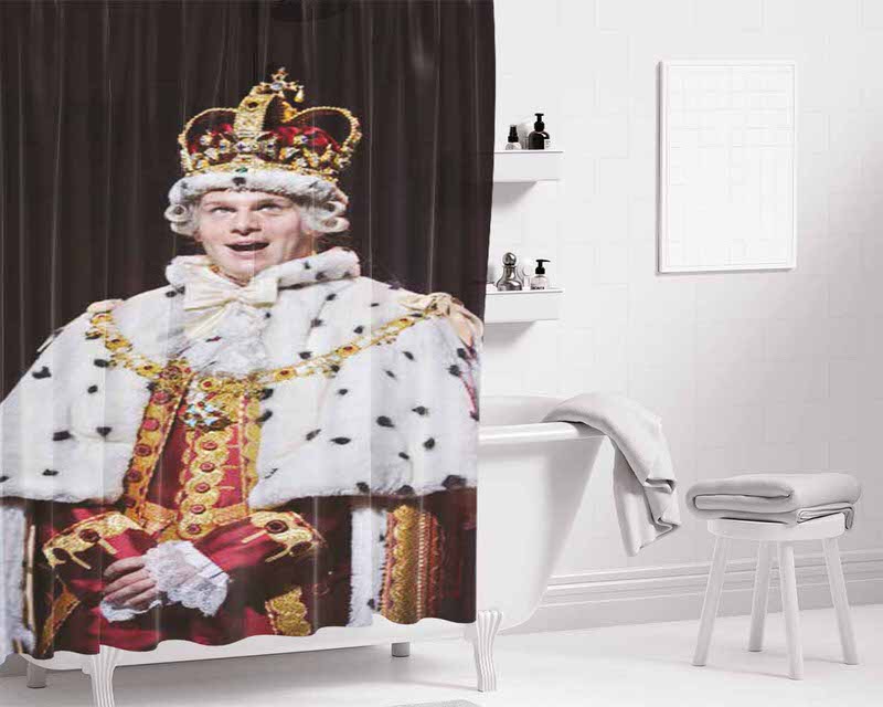 Hamilton Broadway King George Iii Bathroom Shower Curtain Fabric Waterproof | 66 X 72 Inch