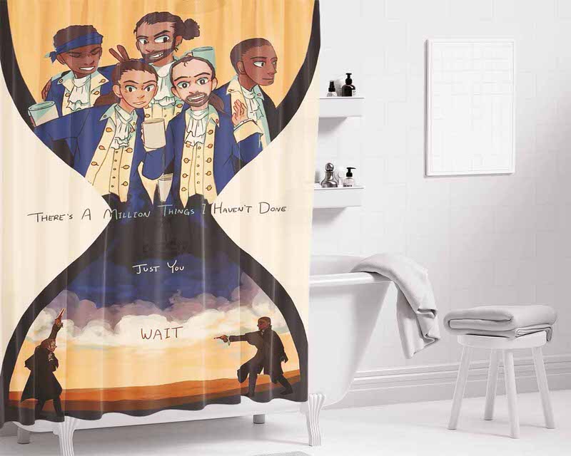 Hamilton Musical Theres A Million Thing I Haven'T Done Bathroom Shower Curtain Fabric Waterproof | 66 X 72 Inch