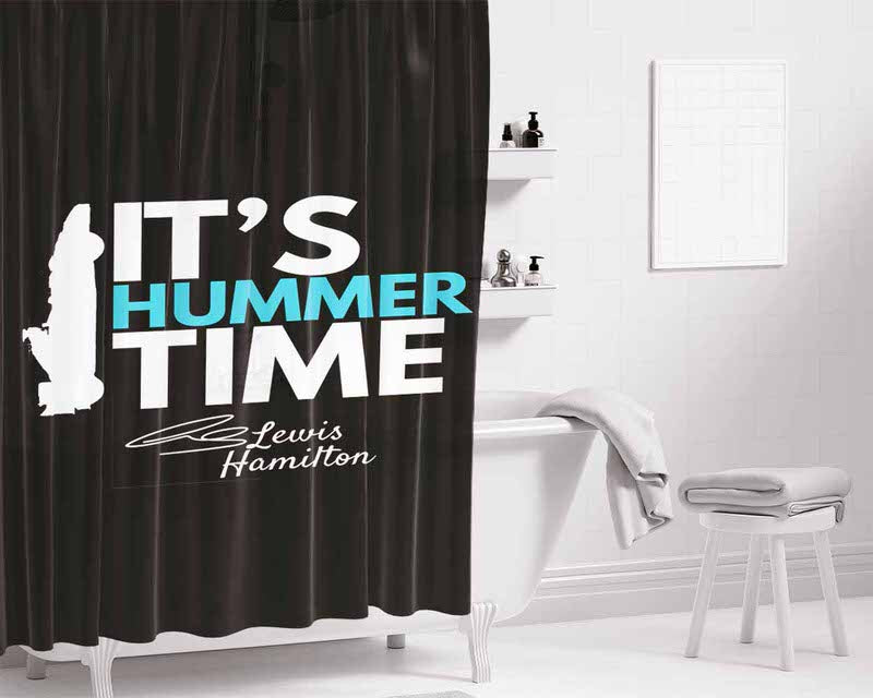 Lewis Hamilton Bathroom Shower Curtain Fabric Waterproof | 66 X 72 Inch