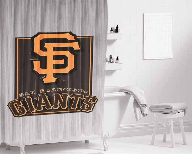 San Francisco Giants 2 Bathroom Shower Curtain Fabric Waterproof | 66 X 72 Inch