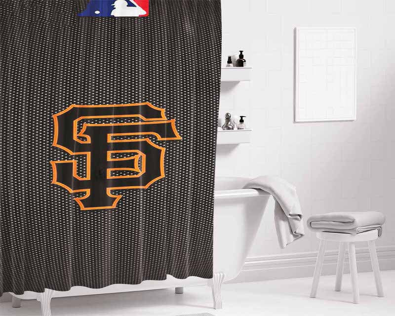 San Francisco Giants Sf Bathroom Shower Curtain Fabric Waterproof | 66 X 72 Inch