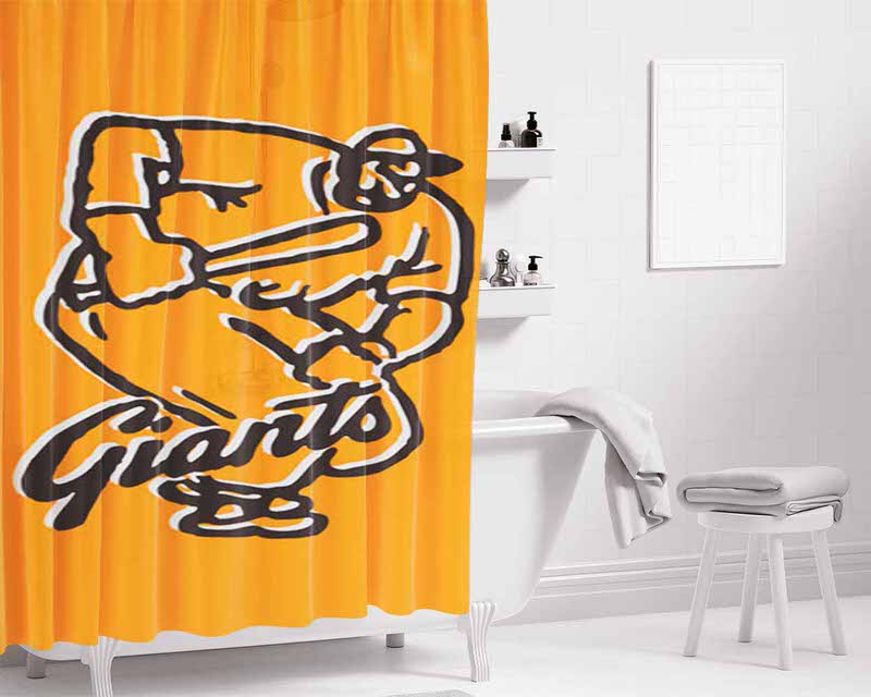 San Francisco Giants Symbol Club Bathroom Shower Curtain Fabric Waterproof | 66 X 72 Inch