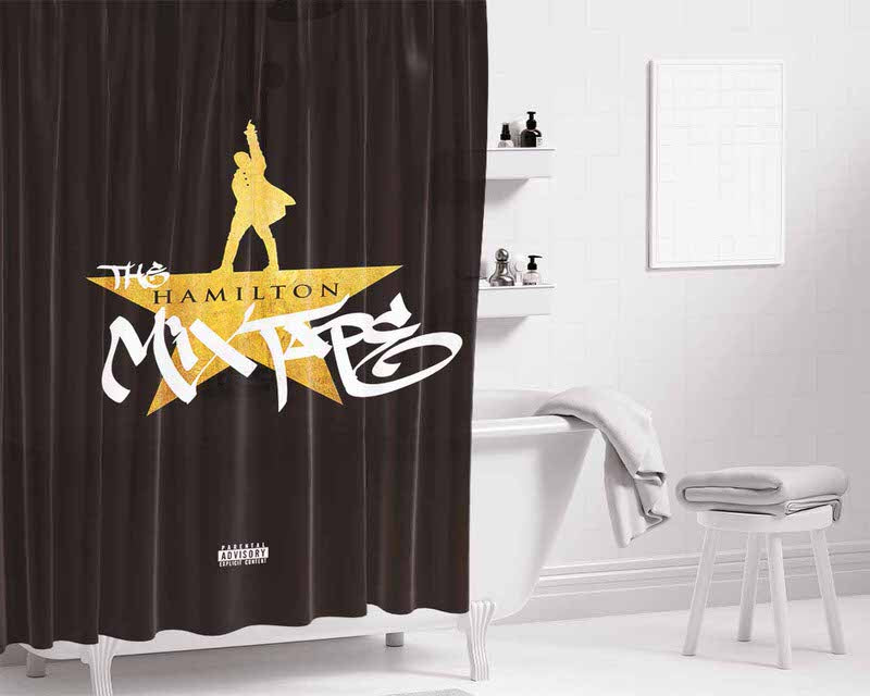 Sia Satisfied The Hamilton Mixtape Bathroom Shower Curtain Fabric Waterproof | 66 X 72 Inch