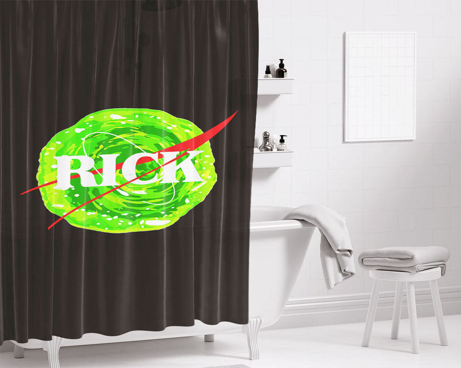 Nasa Green Rick Bathroom Shower Curtain Fabric Waterproof | 66 X 72 Inch