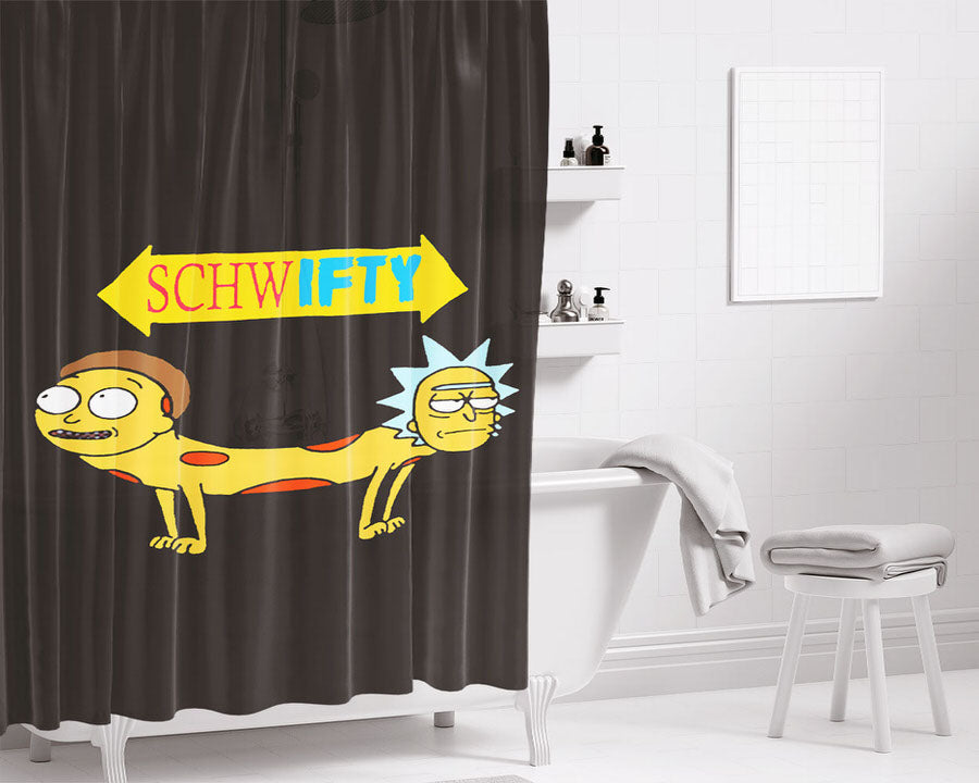 Rick And Mor Bathroom Shower Curtain Fabric Waterproof | 66 X 72 Inch