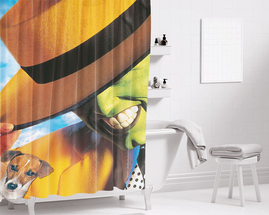 The Mask Wallp Bathroom Shower Curtain Fabric Waterproof | 66 X 72 Inch