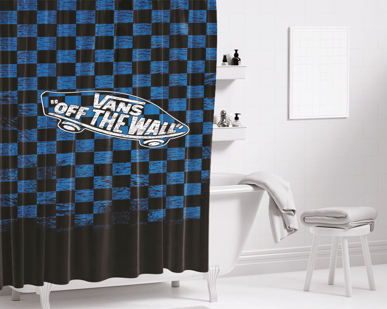 Dark Grudge Vans Bathroom Shower Curtain Fabric Waterproof | 66 X 72 Inch
