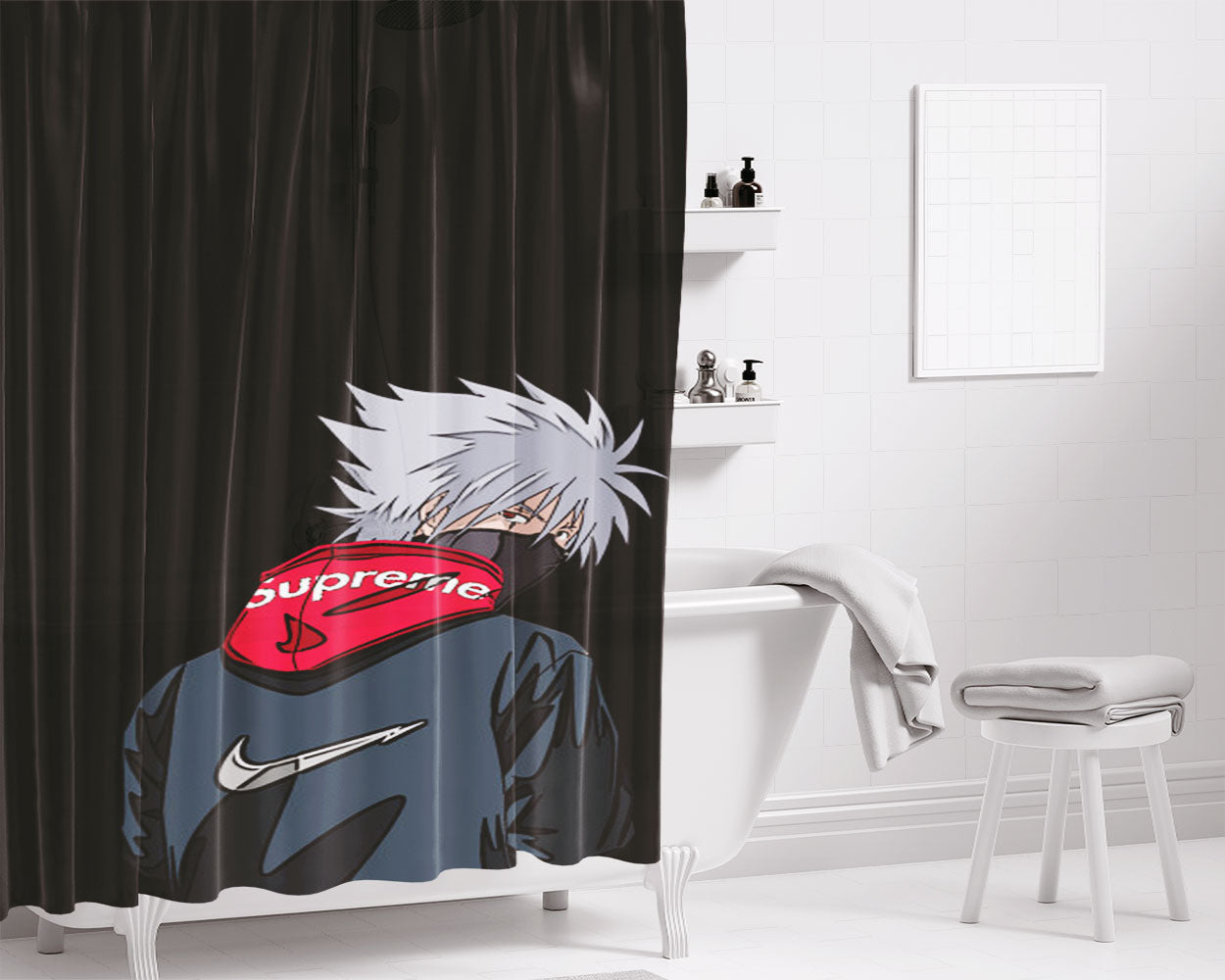 Kakashi Supreme Bathroom Shower Curtain Fabric Waterproof | 66 X 72 Inch