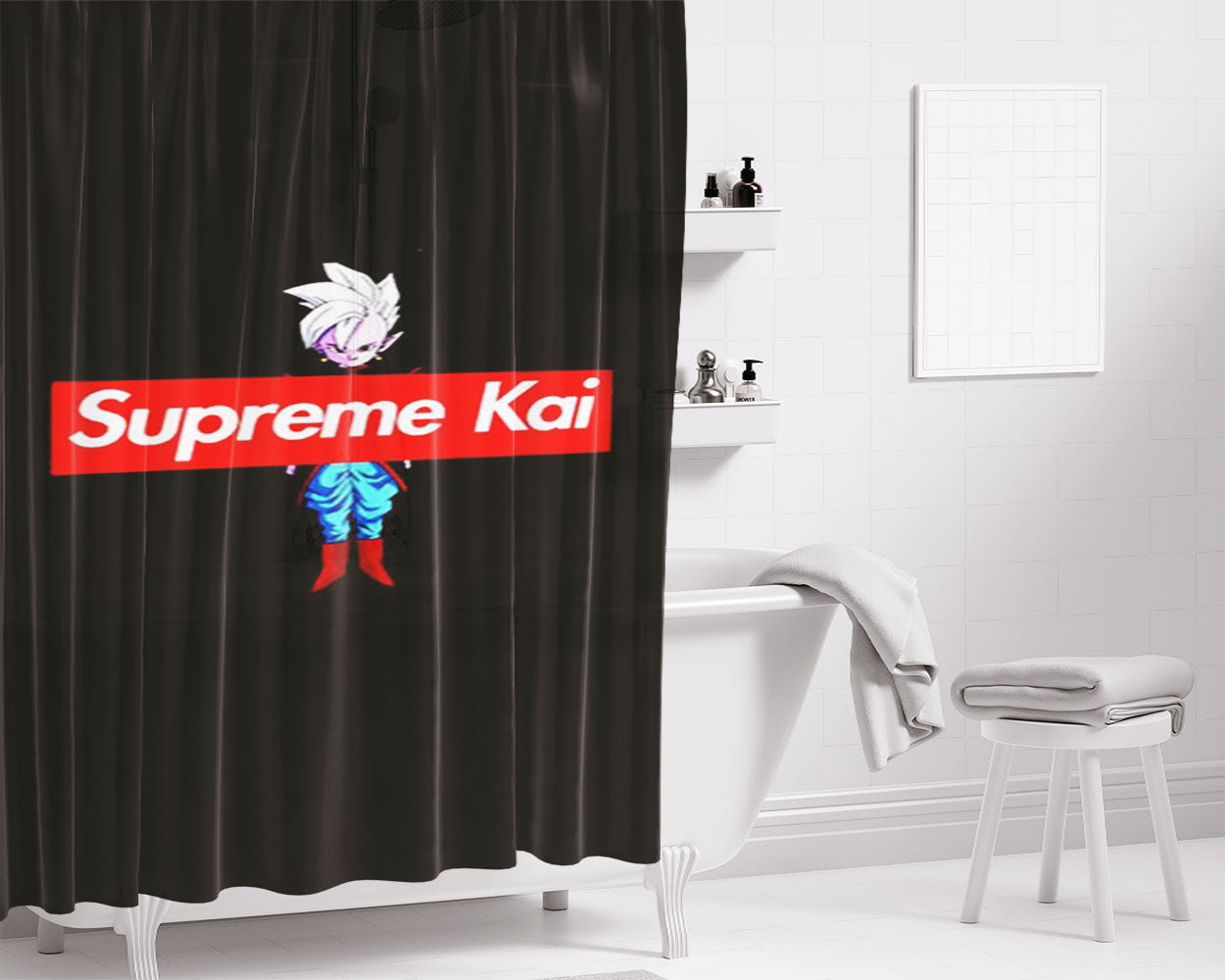 Supreme Kai Birthday Gift Present Bathroom Shower Curtain Fabric Waterproof | 66 X 72 Inch