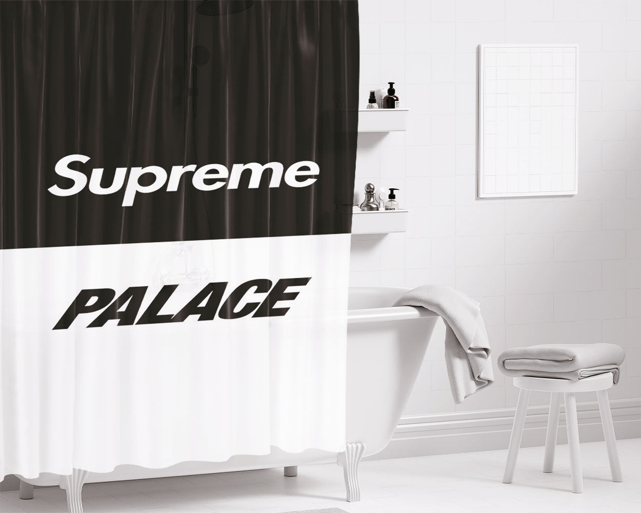 Supreme Palace Bathroom Shower Curtain Fabric Waterproof | 66 X 72 Inch