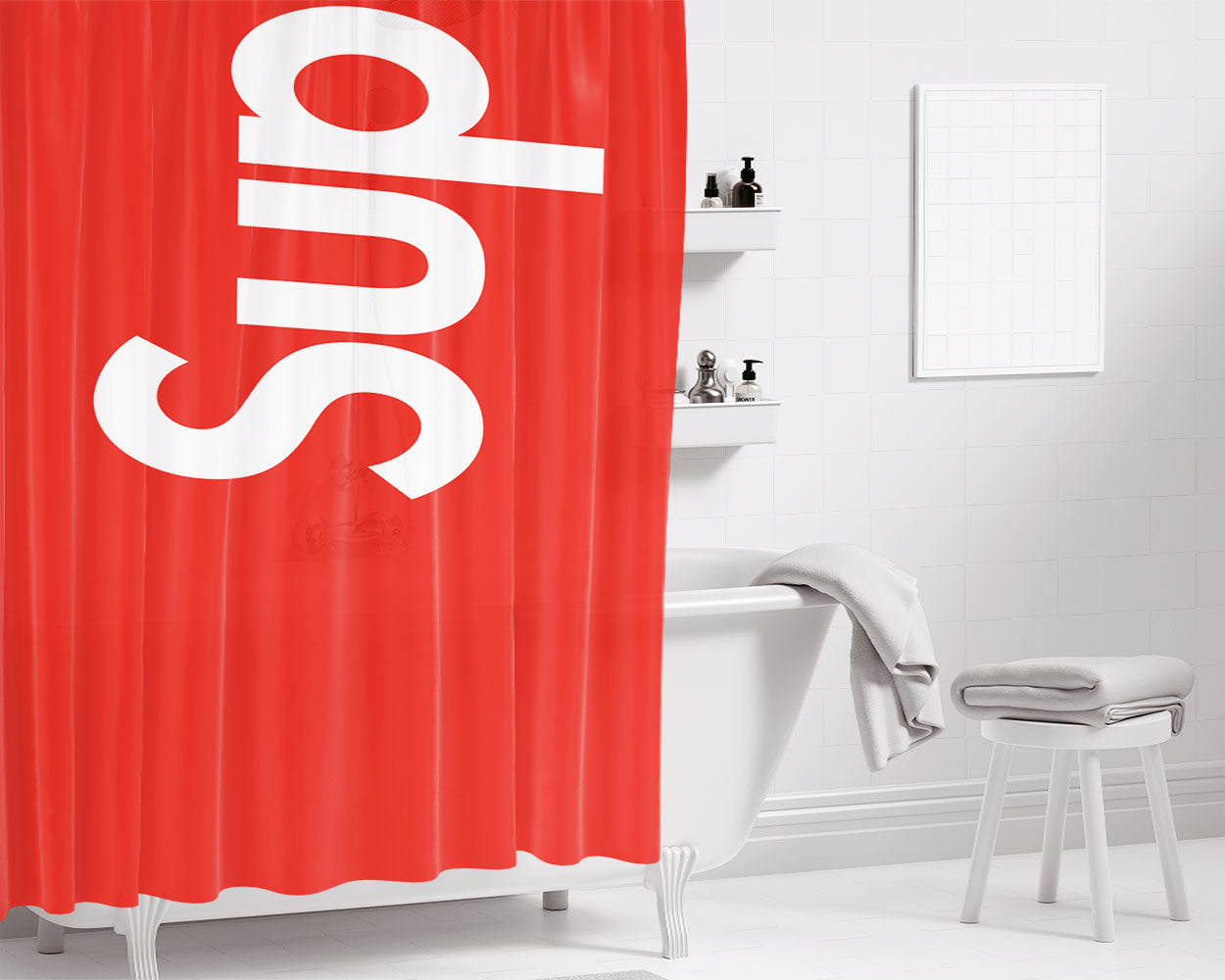 Supreme Style Sup Bathroom Shower Curtain Fabric Waterproof | 66 X 72 Inch
