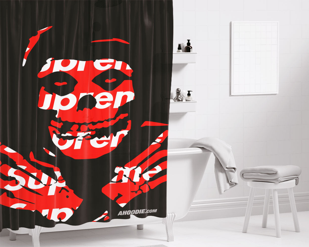 Supreme X Mistfits Bathroom Shower Curtain Fabric Waterproof | 66 X 72 Inch