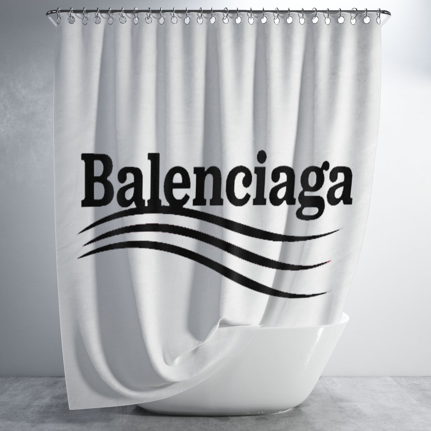 Balenciaga Art Bathroom Shower Curtain Fabric Waterproof | 66 X 72 Inch