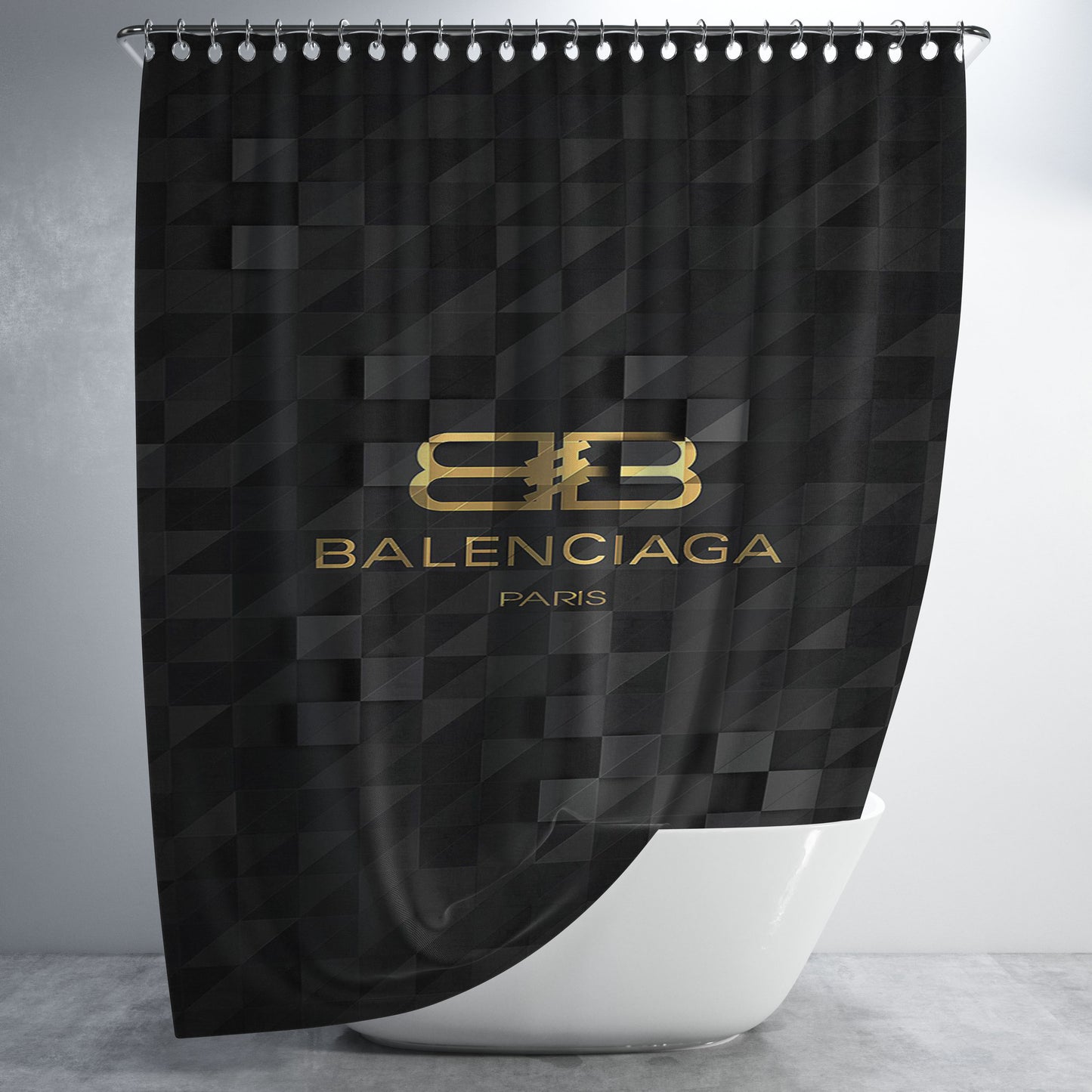 Balenciaga Paris Bathroom Shower Curtain Fabric Waterproof | 66 X 72 Inch