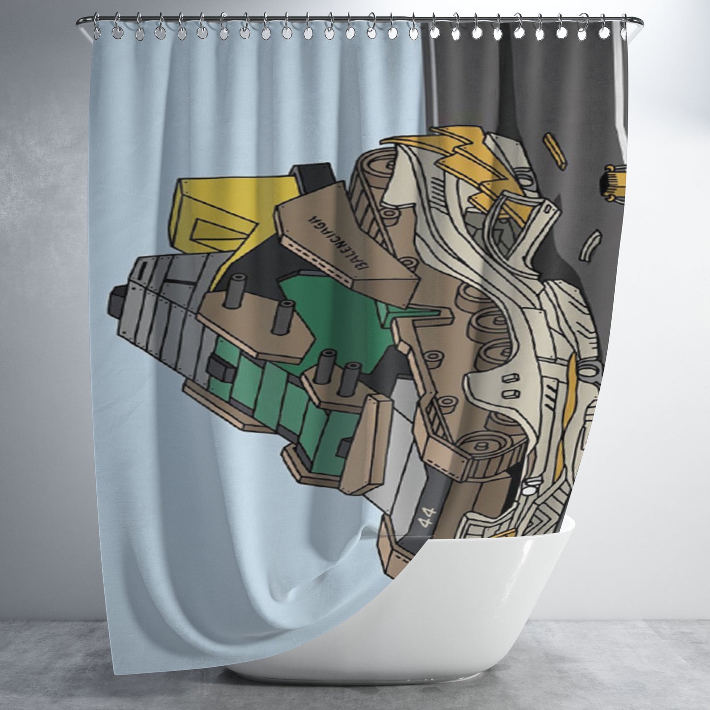 Balenciaga Shoes Lego Bathroom Shower Curtain Fabric Waterproof | 66 X 72 Inch