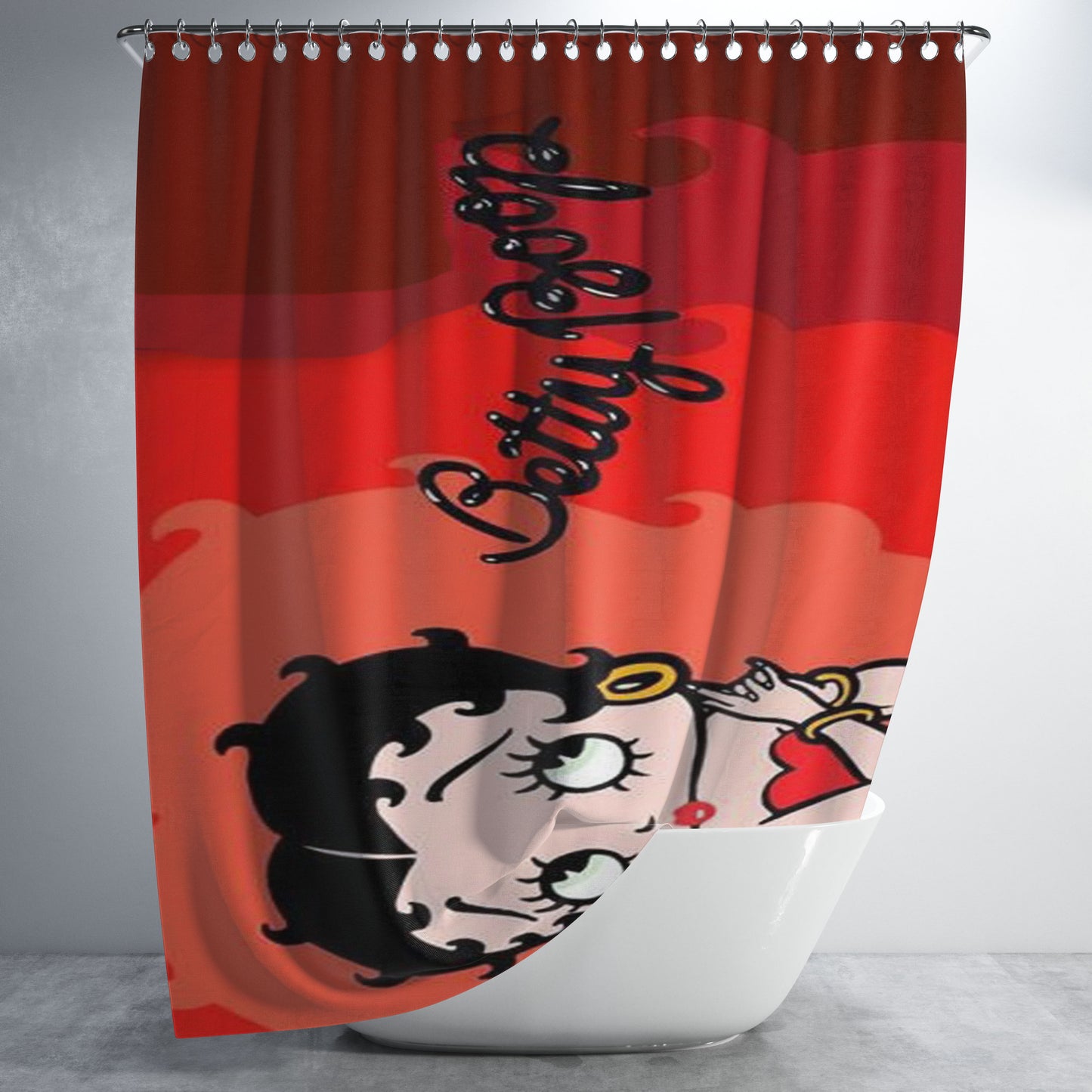 Betty Boop 4 Bathroom Shower Curtain Fabric Waterproof | 66 X 72 Inch