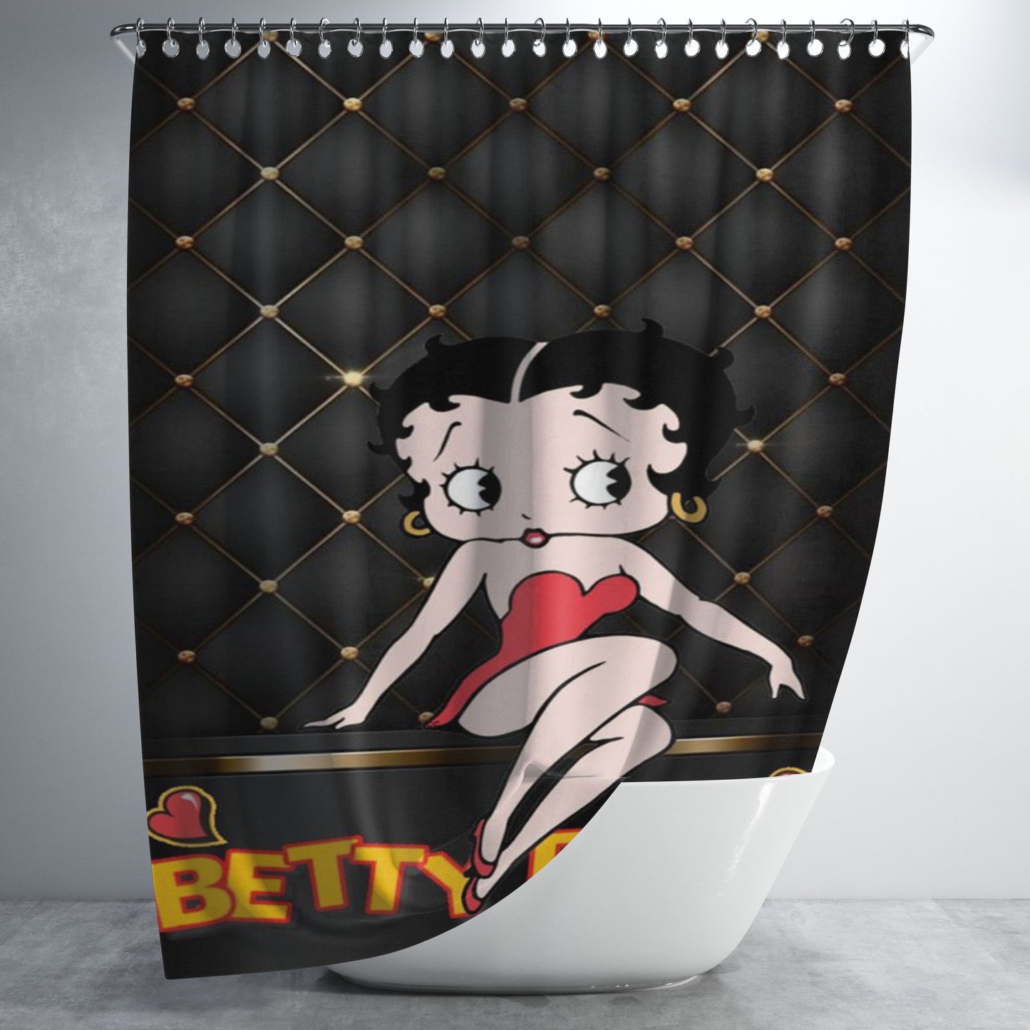 Betty Boop Bag Elegant Bathroom Shower Curtain Fabric Waterproof | 66 X 72 Inch