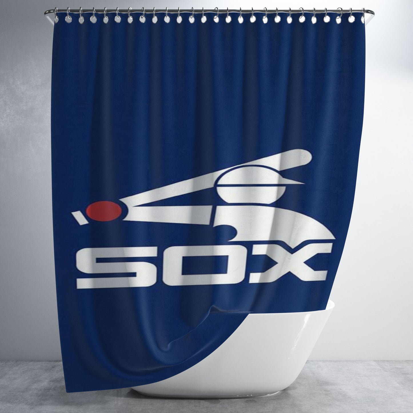 Chicago White Sox Rz 2 Bathroom Shower Curtain Fabric Waterproof | 66 X 72 Inch