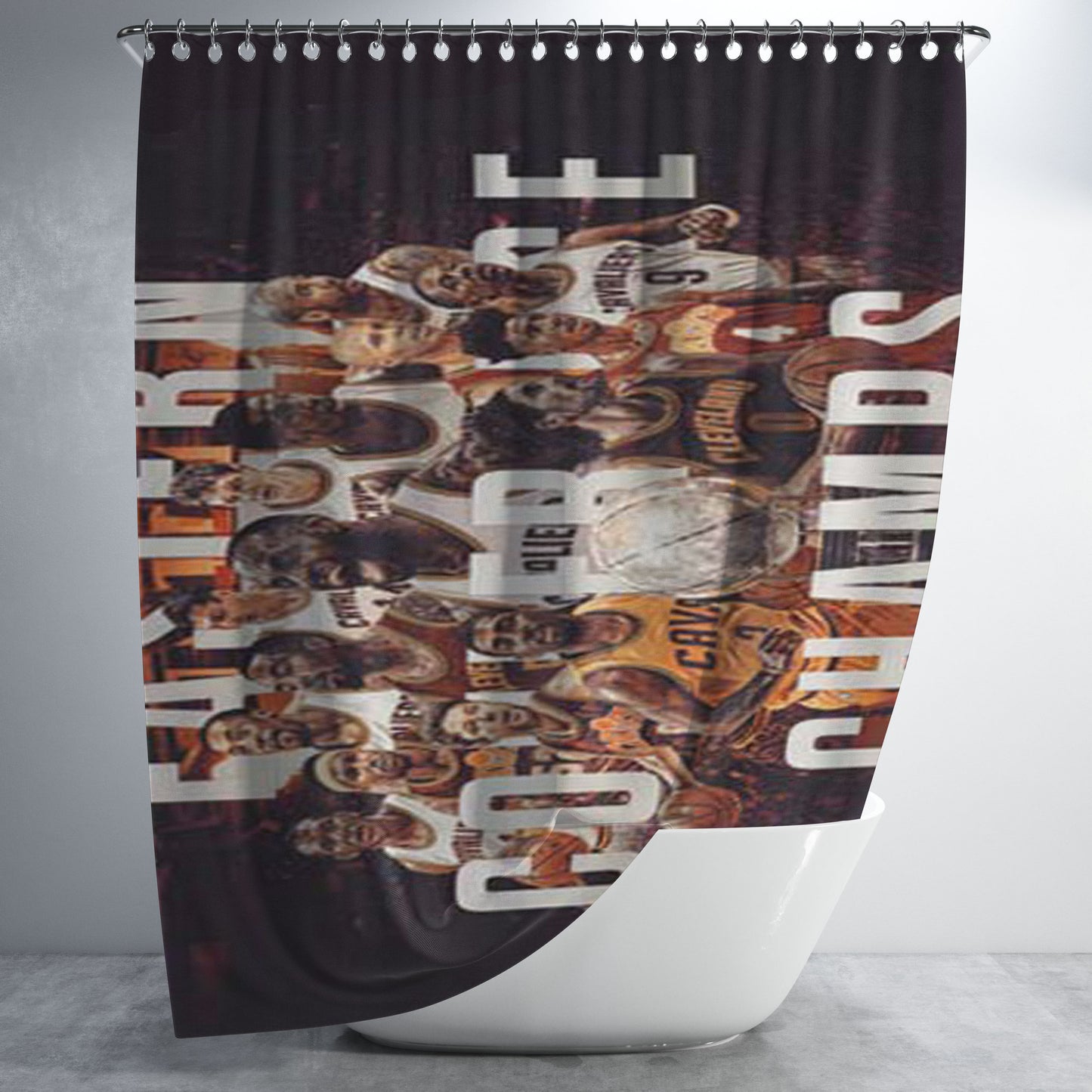 Cleveland Cavaliers Eastern Conference Champions Bathroom Shower Curtain Fabric Waterproof | 66 X 72 Inch