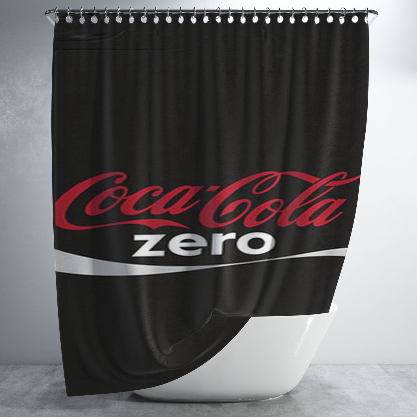 Coca Cola Vintage Stone Bathroom Shower Curtain Fabric Waterproof | 66 X 72 Inch