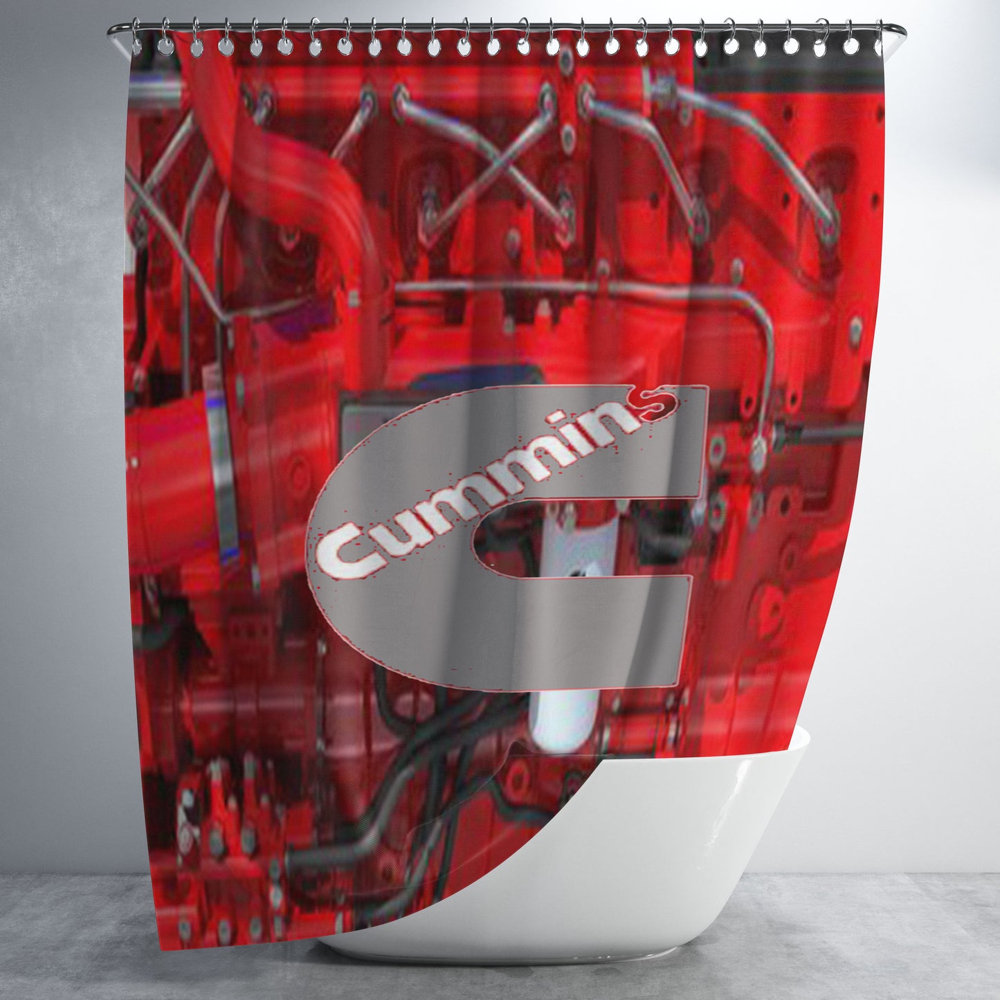 Cummins 6 Bathroom Shower Curtain Fabric Waterproof | 66 X 72 Inch