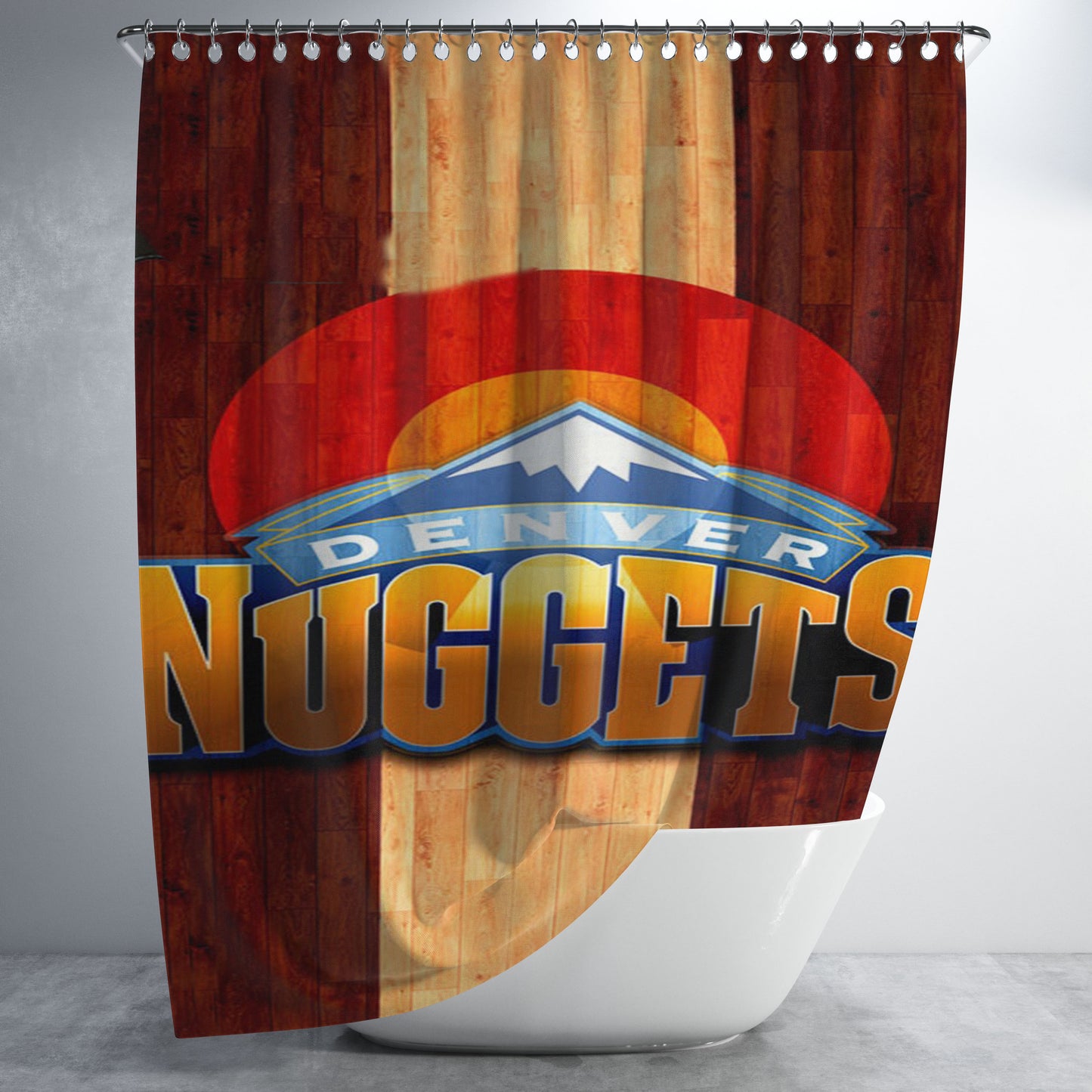 Denver Nuggets Colorado Bathroom Shower Curtain Fabric Waterproof | 66 X 72 Inch