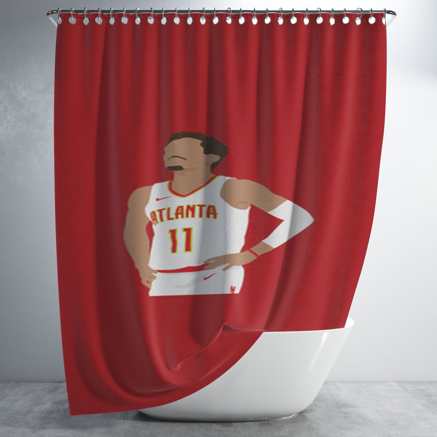Young - Basketball Bathroom Shower Curtain Fabric Waterproof | 66 X 72 Inch