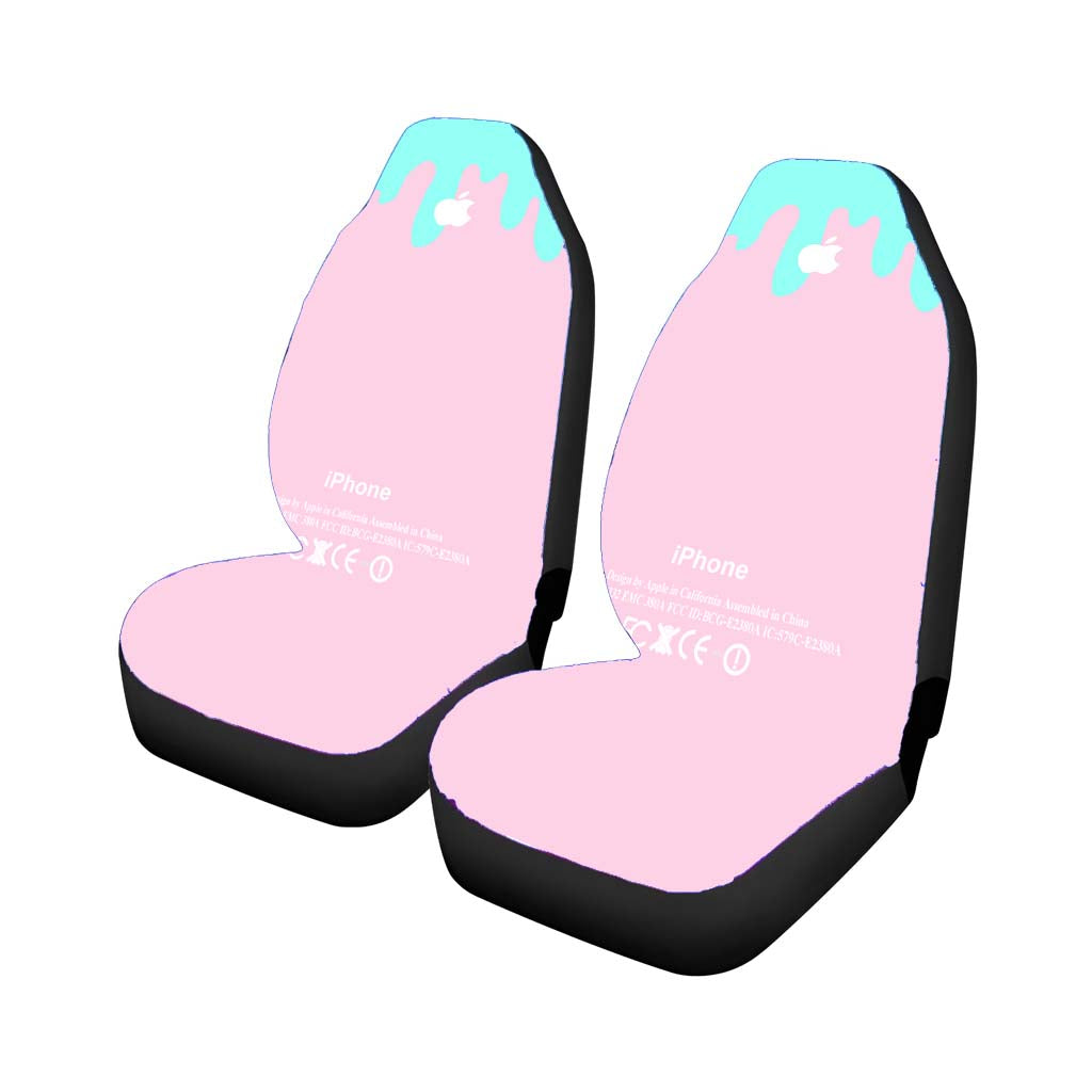 Logo Pink Aqua Teal Pastel Car Seat Covers