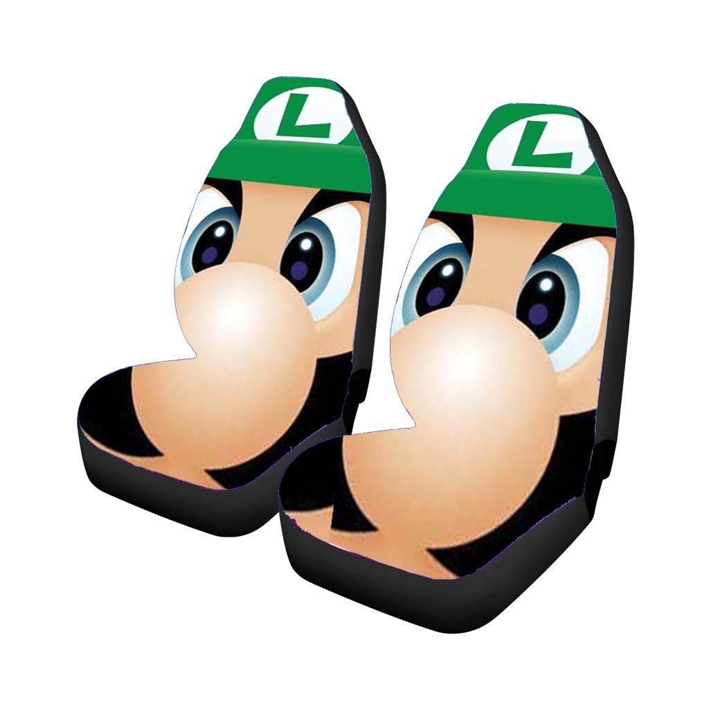 Luigi Close Up Car Seat Covers