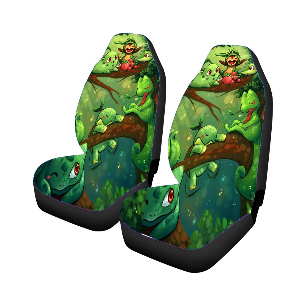 Pokemon All Grass Type Starters Car Seat Covers