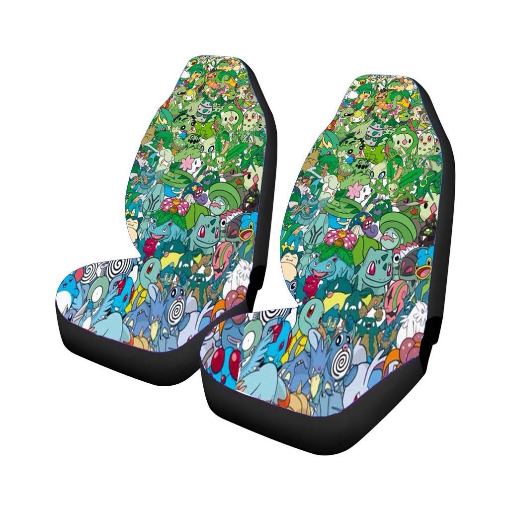 Pokemon Color Spectrum Green To Blue Car Seat Covers