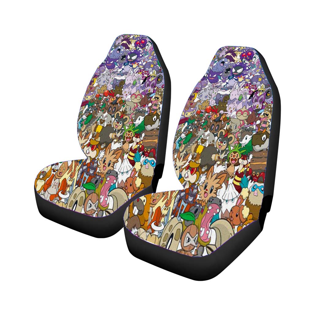 Pokemon Color Spectrum Purple To Brown Car Seat Covers