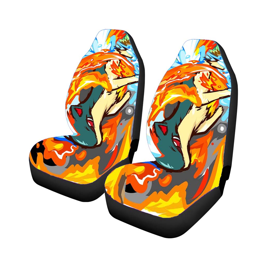 Pokemon Quilava Attacks Car Seat Covers
