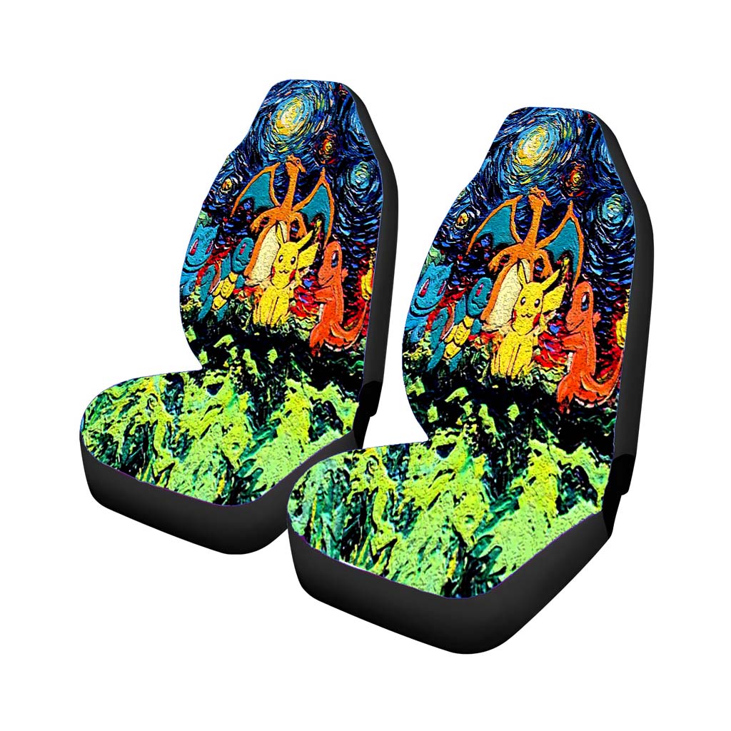 Pokemon Starry Night Abstract Car Seat Covers