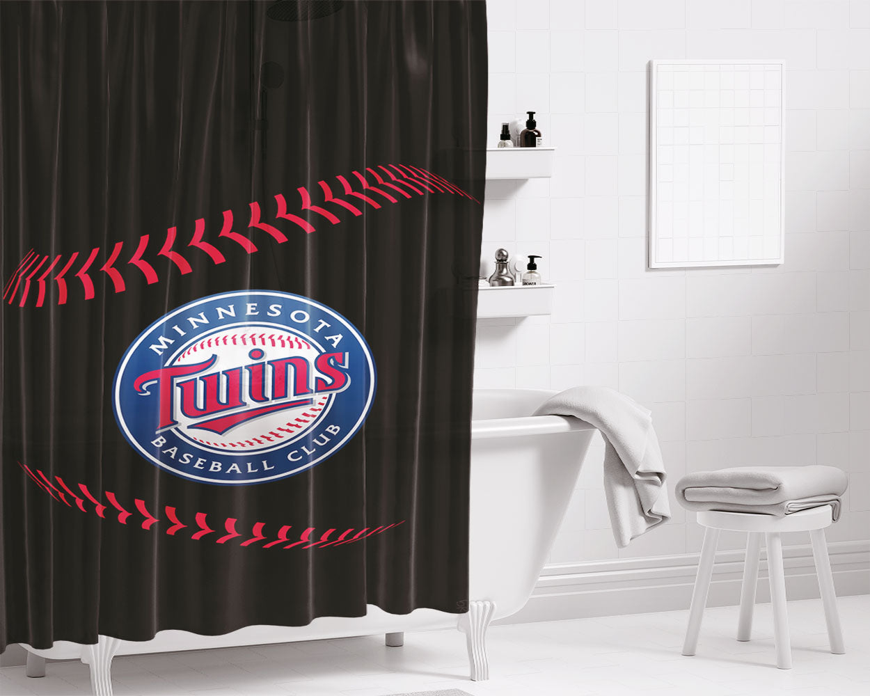 Seattle Mariners Bathroom Shower Curtain Fabric Waterproof | 66 X 72 Inch