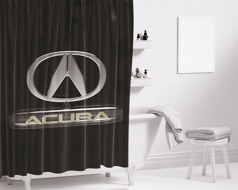 A60 Black Cassette Player Bathroom Shower Curtain Fabric Waterproof | 66 X 72 Inch