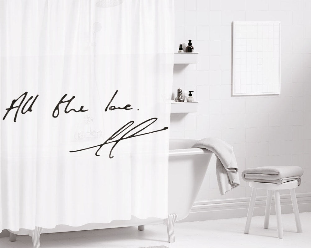 All The Love Bathroom Shower Curtain Fabric Waterproof | 66 X 72 Inch