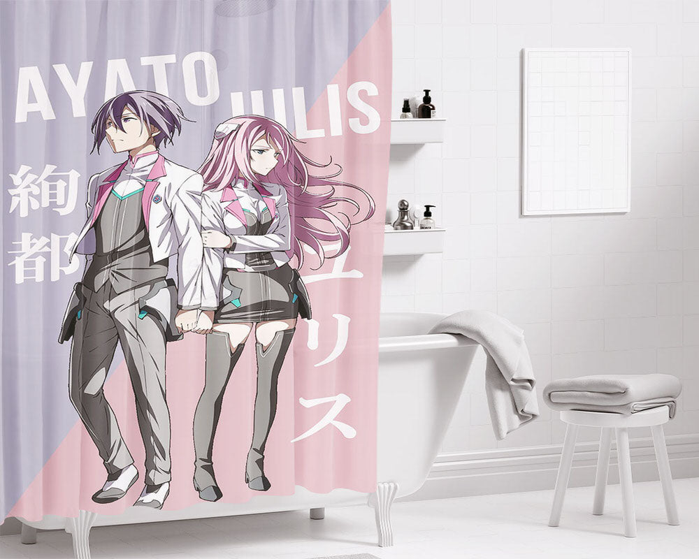 Amagiri Ayato Julis Gakusen Toshi Asterisk Bathroom Shower Curtain Fabric Waterproof | 66 X 72 Inch